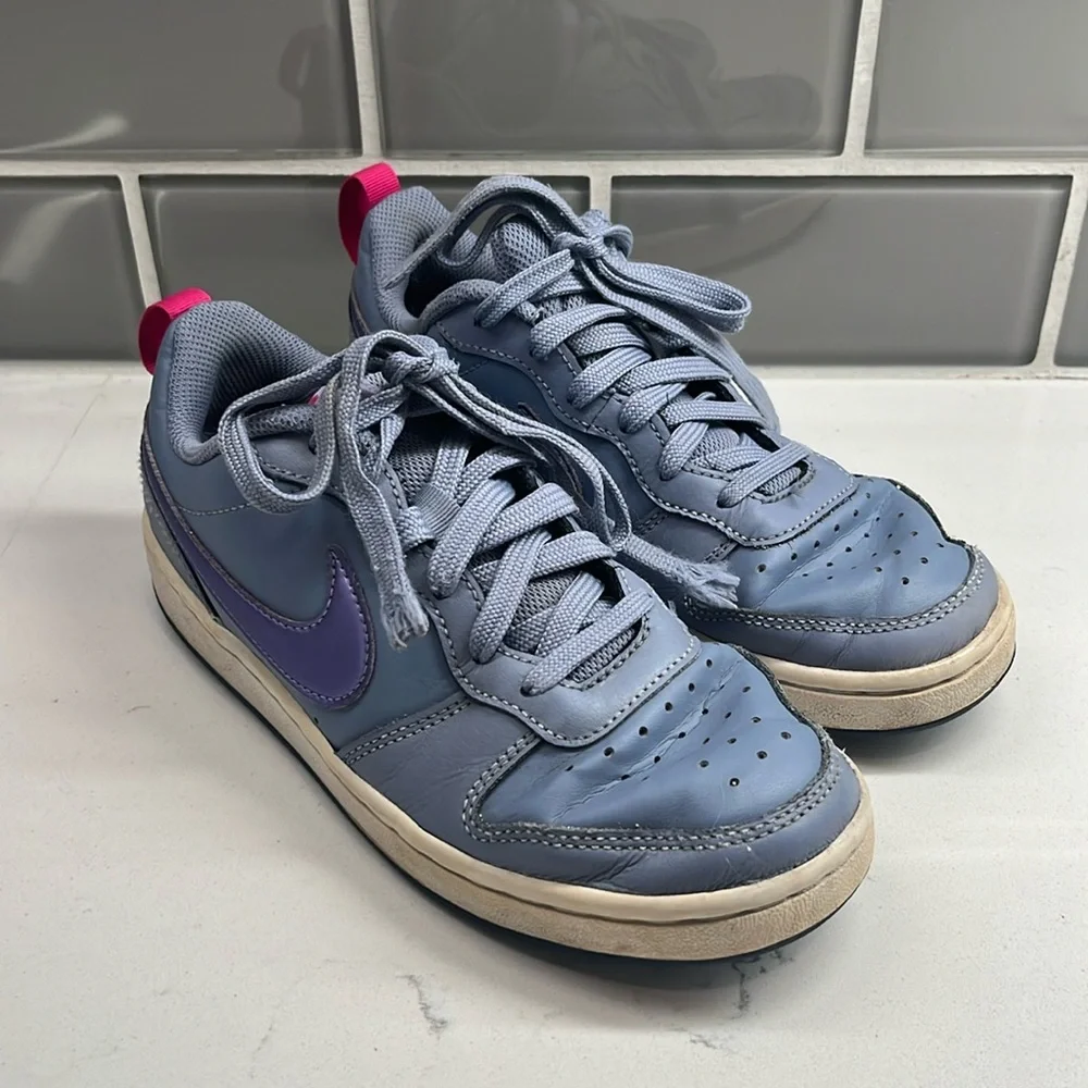 Nike Court Borough Low 2 Youth Sneakers 4 Ashen‎ Slate Athletic Shoe BQ5448-402